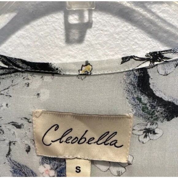 Cleobella Women’s Size Small Floral Print Boho Wrap Kimono Embroidered Festival - Picture 4 of 11